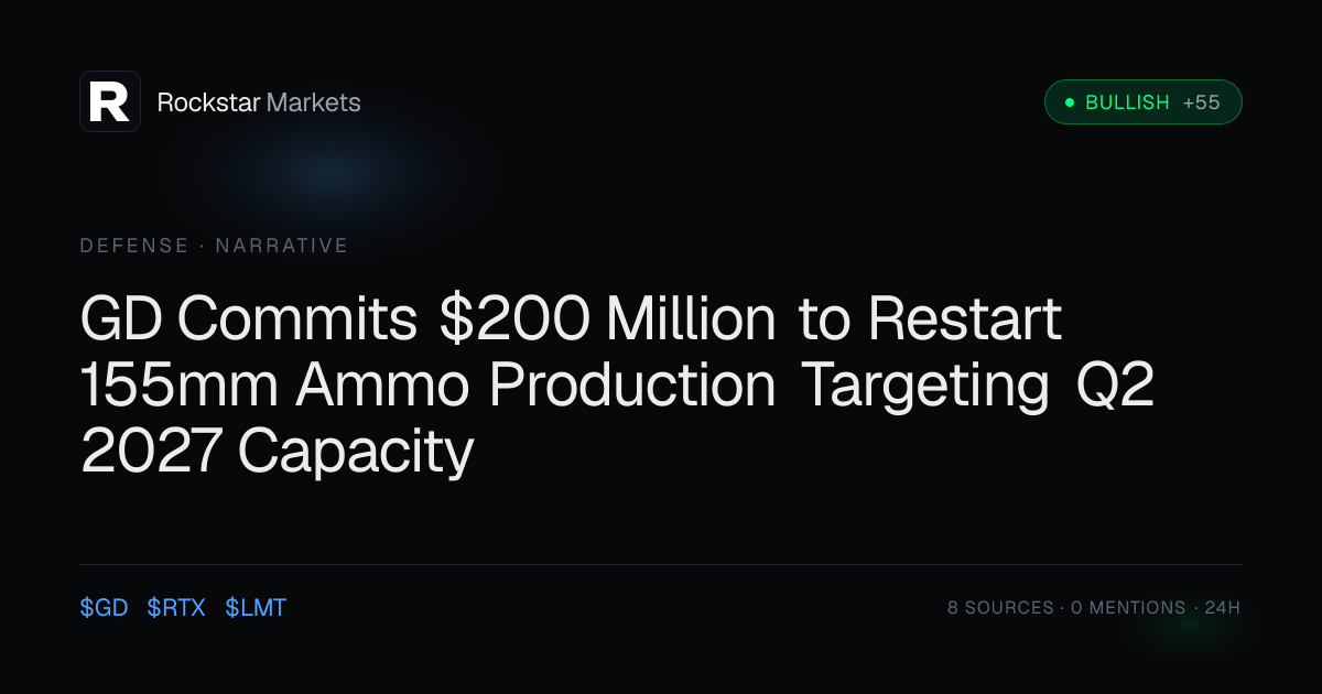 GD Commits $200 Million to Restart 155mm Ammo Production Targeting Q2 ...